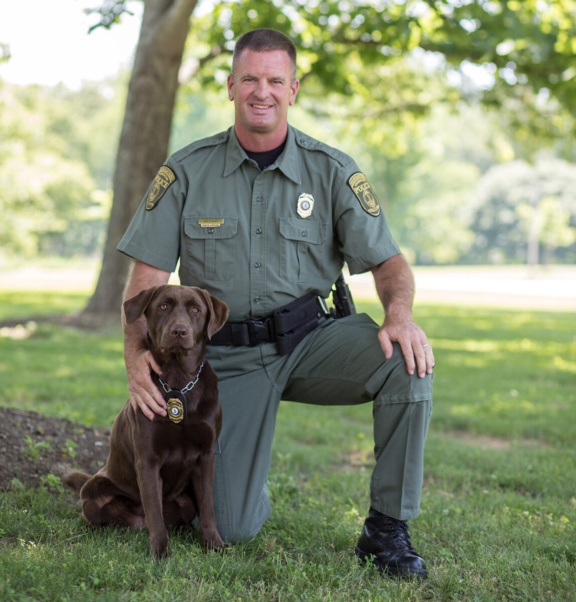 Senior CPO Wes Billings at K9 Molly