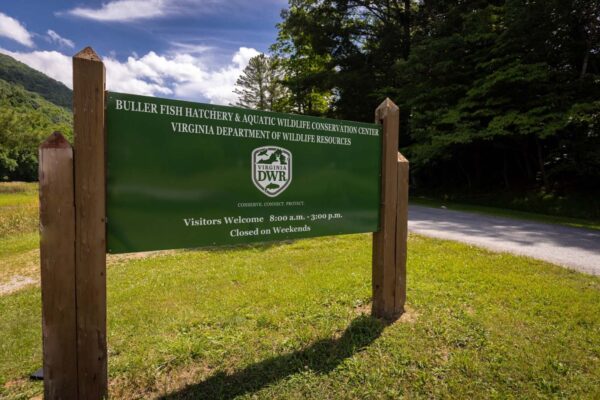 Ang Buller Fish Hatchery welcome sign