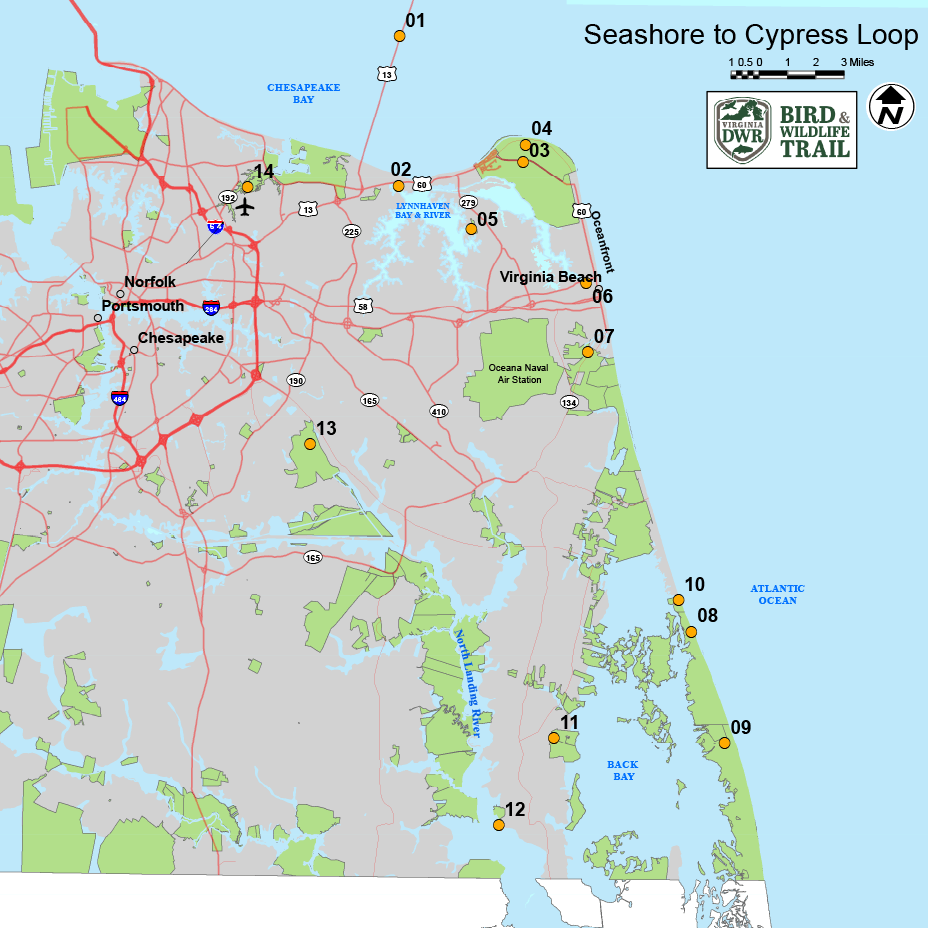 I-click upang buksan ang mapa sa bagong tab ng Seashore hanggang Cypress loop