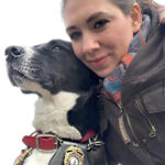 Meghan Marchetti at retiradong K9 Comet.