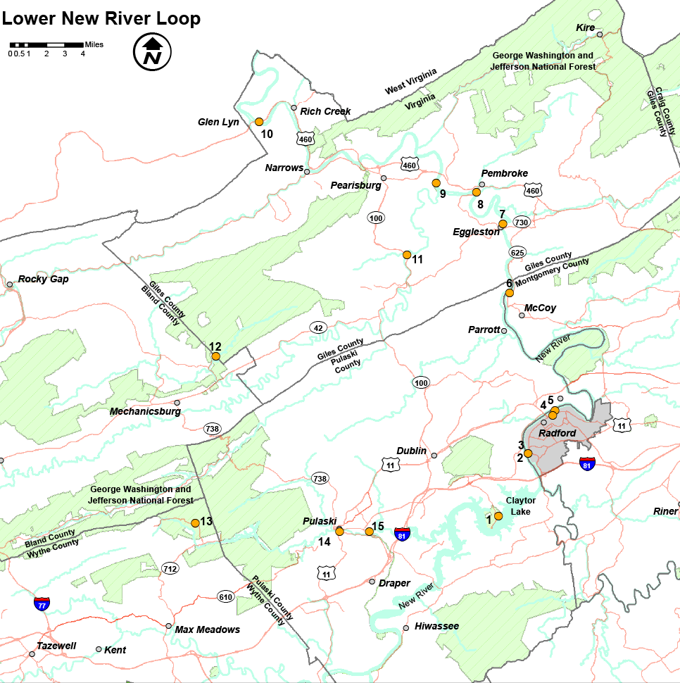 I-click upang magbukas ng PDF ng Lower new river loop map