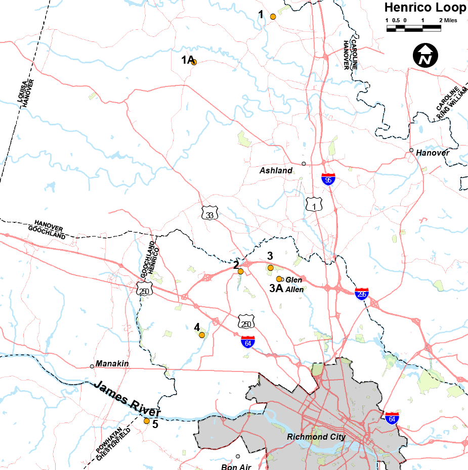 i-click upang buksan ang PDF ng Henrico loop map